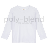 *Sublimation Blanks* Blank Boy's Long Sleeve Tee Shirt - Poly Blend